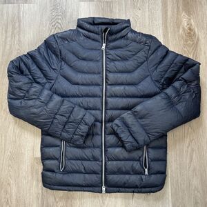 Abercrombie & Fitch Down Puffer Jacket Mens Medium Blue Premium 700 Fill READ